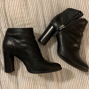 Black Ugg heeled booties